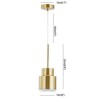 Golden Cylinder Lamp Postmodern Glass Pendant Light Bright Lighting Living Room Restaurant Light