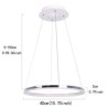 40cm Modern LED Pendant Light Acrylic Circle Lamp