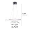 40+30+20cm Modern LED Pendant Light Acrylic 3 Rings Lamp