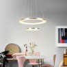 40+20cm Modern LED Pendant Light Acrylic 2 Rings Lamp