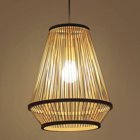 Bedside Bamboo Woven Pendant Light