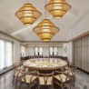 Bamboo Pendant Light with Gyroscope Design