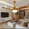 LED Ceiling Fan with 3 Blades and Remote Control