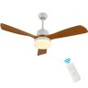 LED Ceiling Fan with 3 Blades and Remote Control