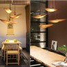 Living Room Bedroom Tearoom Lighting Creative Leaf Pendant Light Contemporary Bamboo Pendant Light