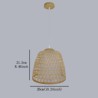 Dome Bamboo Pendant Light for Visual Comfort