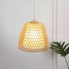 Dome Bamboo Pendant Light for Visual Comfort