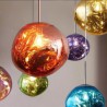 Irregular Lava Colored Glass Globe Ceiling Light Modern Lava Pendant Light