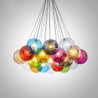 Colorful Glass Pendant Light Bedroom Kid's Room Light LED Cluster Pendant Light