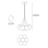 Colorful Glass Pendant Light Bedroom Kid's Room Light LED Cluster Pendant Light