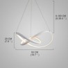 Inside Edge Glowing Nordic Lines LED Pendant Light