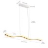 98cm Modern LED Pendant Light Acrylic Wave Lamp