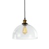 Ceiling Light with a Clear Glass Dome (Salty Coffee)