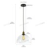 Ceiling Light with a Clear Glass Dome (Salty Coffee)