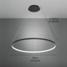 80cm Modern LED Pendant Light Black Circle Lamp