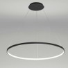 80cm Modern LED Pendant Light Black Circle Lamp