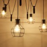 Lifting Small Iron Cage Pendant Light in American Rural Industrial Retro Style