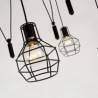 Lifting Small Iron Cage Pendant Light in American Rural Industrial Retro Style