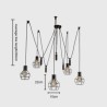 Lifting Small Iron Cage Pendant Light in American Rural Industrial Retro Style