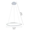 Acrylic Circle Lamp Modern LED Pendant Light 80cm