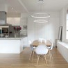 60+40cm LED Pendant Light Acrylic Ceiling Light 2 Rings Lamp