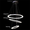 40+30+20cm Modern LED Pendant Light Acrylic 3 Rings Lamp