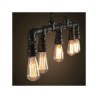 Pipe Light Fixture 5-Light Vintage Metal Water Pipe Pendant Light