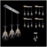 Three Light Crystal LED Mini Pendant Energy Saving