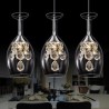 Three Light Crystal LED Mini Pendant Energy Saving