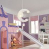 Moon Star Ceiling Light with 5 Lights for Bedroom and Kids Room