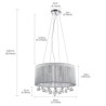 Drum Modern 4 Light Minimalist Pendant Crystal Ceiling Light Crystal Pendant Lighting