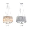 Drum Modern 4 Light Minimalist Pendant Crystal Ceiling Light Crystal Pendant Lighting