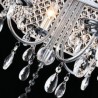 Modern Crystal Chandelier in Chrome Finish with 4 Square Lights