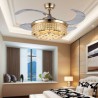 Exquisite Flower Pattern Decoration Light with Remote Control Modern Ceiling Fan Light Mute Fan Light