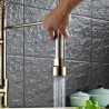 Tall Gold Kitchen Sink Faucet Tap Mixer Dual Spout Pull Down Commercial