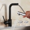 Black Pull-Out Kitchen Faucet Mixer Single Hole