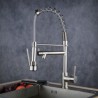 Modern Sprayer Kitchen Faucet with Brushed Single Handle