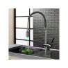 LED Lighted Kitchen Faucet with Swivel Spout in Chrome