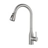 Pull Down Stainless Steel Brushed Black Kitchen Sink Faucet With Pull Out Sprayer