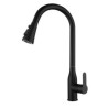 Pull Down Stainless Steel Brushed Black Kitchen Sink Faucet With Pull Out Sprayer