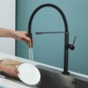 Single Handle Kitchen Faucet Single Hole Swivel Rubber Mixer Taps