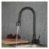 Black Single Handle Kitchen Faucet Mixer with Pull Out Sprayer