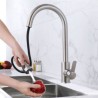 Stainless Steel Sink Faucet with Pull-out Kitchen Mixer Nickel Brushed