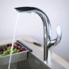 Chrome Single Handle Pull-Down Sprayer Kitchen Faucet