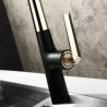 Unique Hidden Pull-Out Function Tap Chrome/Black/Black+Gold Curved Brass Pull-Out Kitchen Faucet