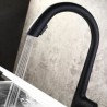 Unique Hidden Pull-Out Function Tap Chrome/Black/Black+Gold Curved Brass Pull-Out Kitchen Faucet