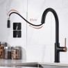 Pull-Out Kitchen Mixer Tap Brass Kitchen Faucet