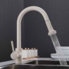 Oatmeal Kitchen Sink Tap with Flexible Pull-Out Kitchen Faucet