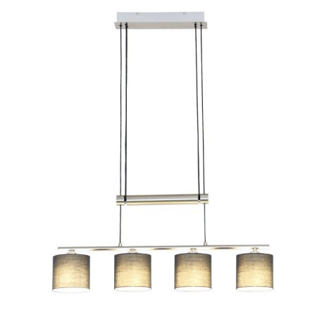 Adjustable Height Modern 4-Light Pendant Light With Fabric Shade