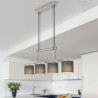 Adjustable Height Modern 4-Light Pendant Light With Fabric Shade